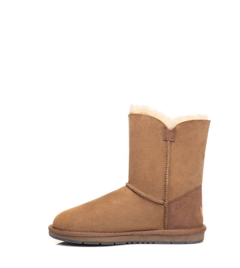 Ugg AS Women Men Boots Genuine Sheepskin Wool Short Button Boots Water Resistant - Picture 4 of 30
