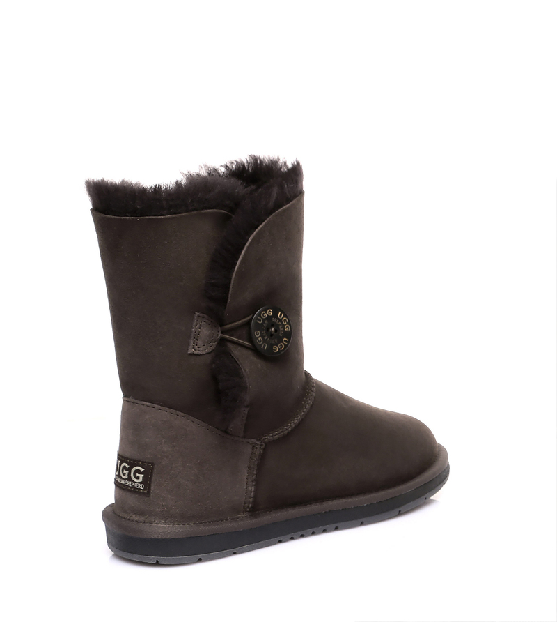 Ugg AS Women Men Boots Genuine Sheepskin Wool Short Button Boots Water Resistant - Picture 9 of 30