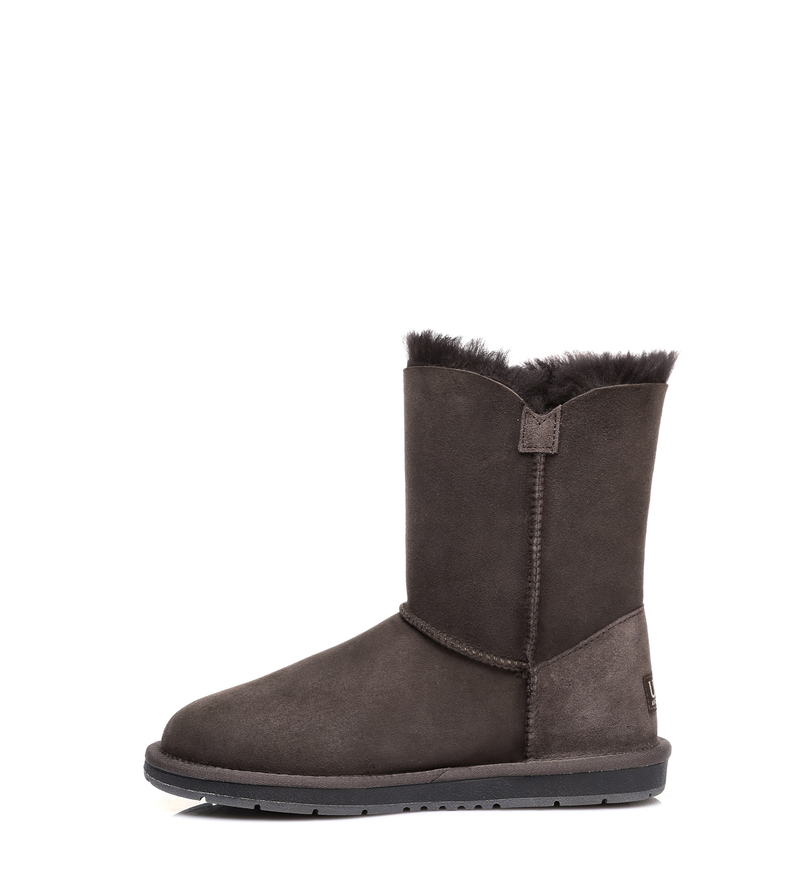 Ugg AS Women Men Boots Genuine Sheepskin Wool Short Button Boots Water Resistant - Picture 10 of 30