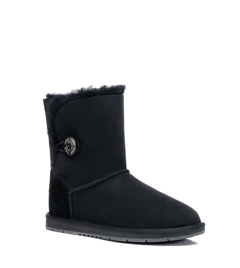 Ugg AS Women Men Boots Genuine Sheepskin Wool Short Button Boots Water Resistant - Picture 14 of 30