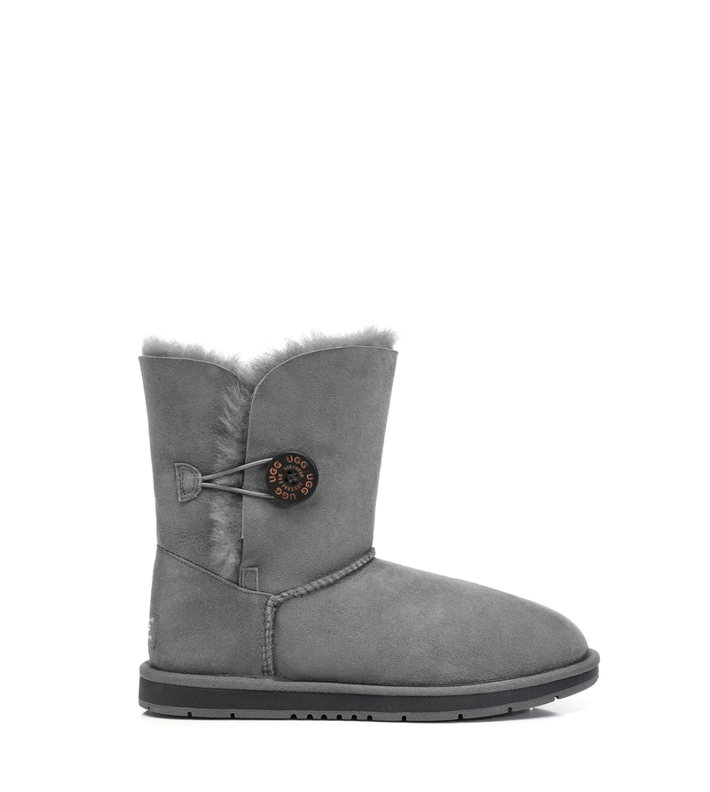 Ugg AS Women Men Boots Genuine Sheepskin Wool Short Button Boots Water Resistant - Picture 25 of 30