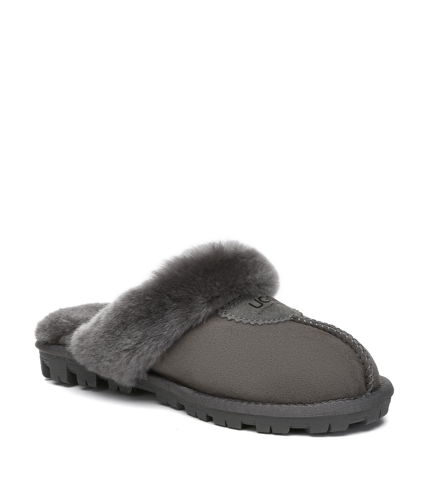 UGG Slippers Women Men Australian Double Face Sheepskin Wool Nonslip Waffle - Picture 38 of 65