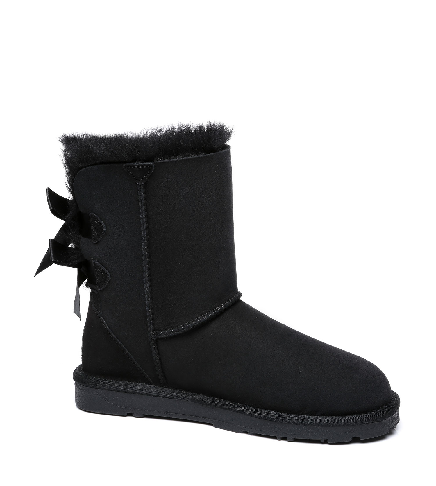 EVERAU Women Boots Double Back Bow Australia Sheepskin Wool Lining Nonslip - Picture 8 of 30