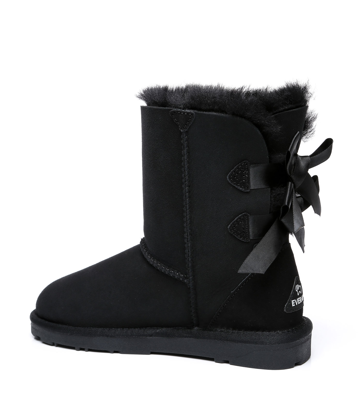 EVERAU Women Boots Double Back Bow Australia Sheepskin Wool Lining Nonslip - Picture 9 of 30